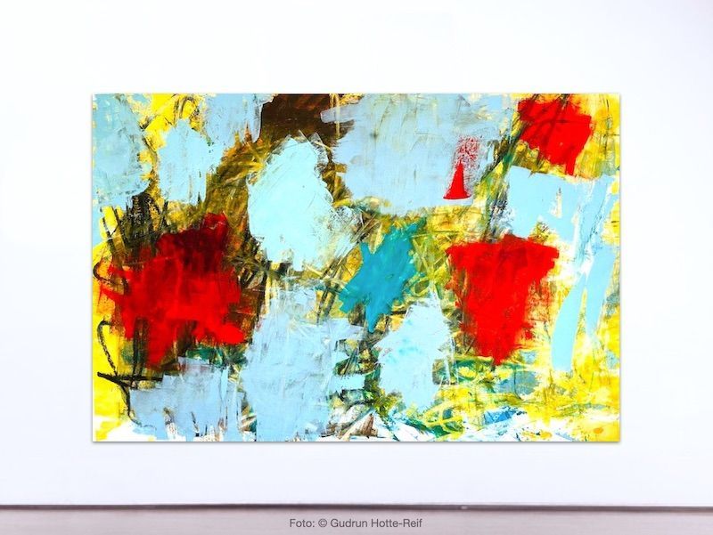 Bildnummer 9292, Ohne Titel, 70 x 100 cm, Öl, Ölkreide auf Papier, Gudrun Hotte-Reif 2024