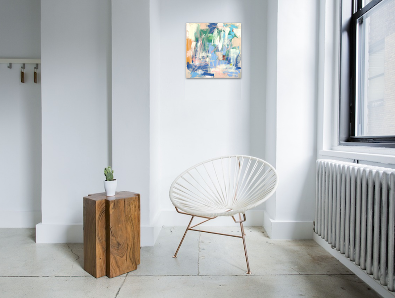 Bildnummer 0225, Ohne Titel, Öl auf Baumwolle, Maße 80 x 80 cm, Gudrun Hotte Reif 2024