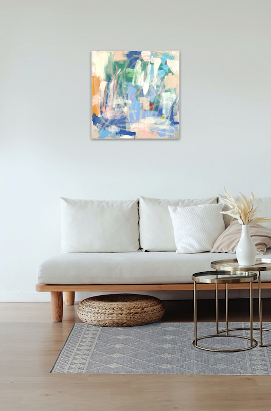 Bildnummer 0225, Ohne Titel, Öl auf Baumwolle, Maße 80 x 80 cm, Gudrun Hotte Reif 2024