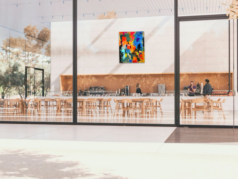 Bildnummer 3555, Hongkong, Acryl auf Leinen, Maße 130 x 160 cm, Gudrun Hotte Reif 2022