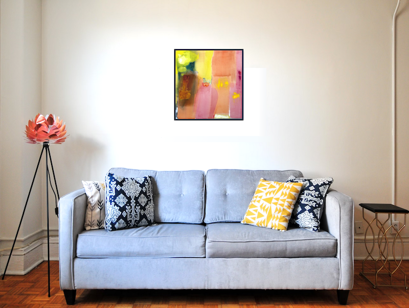 Bildnummer 3689, Ohne Titel, Acryl auf Baumwolle, Maße 80 x 80 cm, Gudrun Hotte-Reif 2022