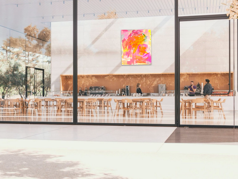 Bildnummer 4667, Summerfeeling Acryl auf Leinwand, Maße 120 x 100 cm, Gudrun Hotte-Reif 2021