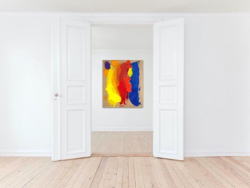 Bildnummer 4685, Ohne Titel, Acryl auf Leinwand, Maße 120 x 100 cm, Gudrun Hotte-Reif 2021