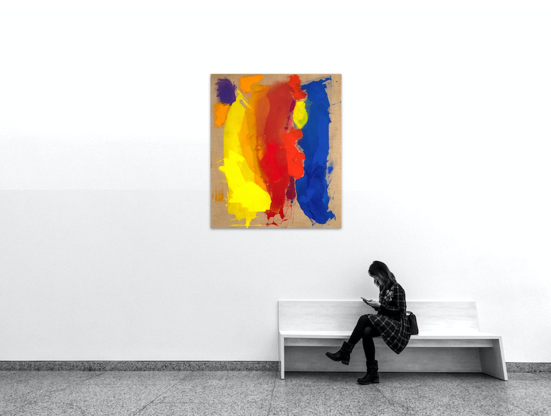 Bildnummer 4685, Ohne Titel, Acryl auf Leinwand, Maße 120 x 100 cm, Gudrun Hotte-Reif 2021