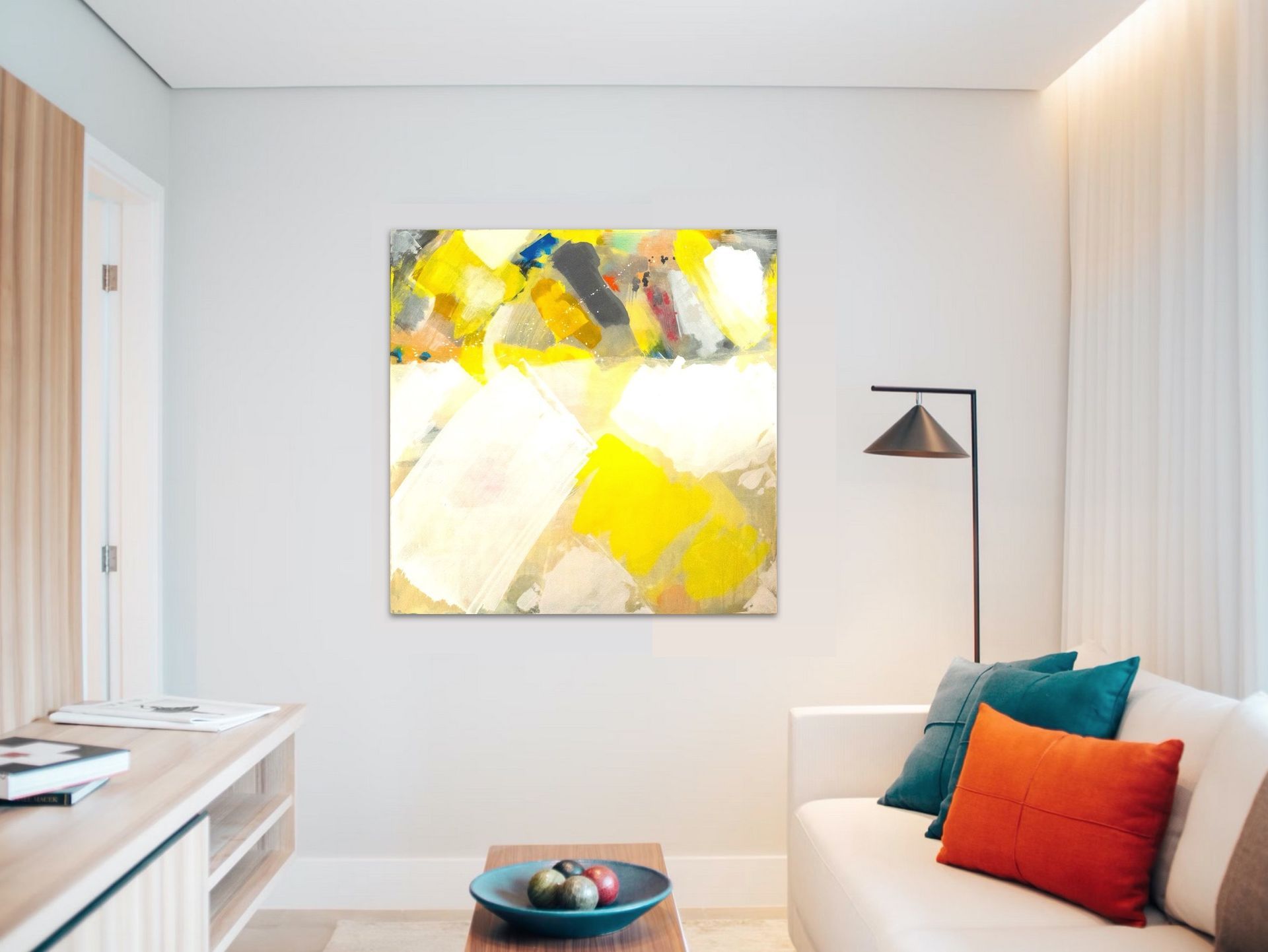 Bildnummer 4706, Ohne Titel, Acryl Öl Ölkreide auf Leinwand, Maße 100 x 100 cm, Gudrun Hotte-Reif 2021