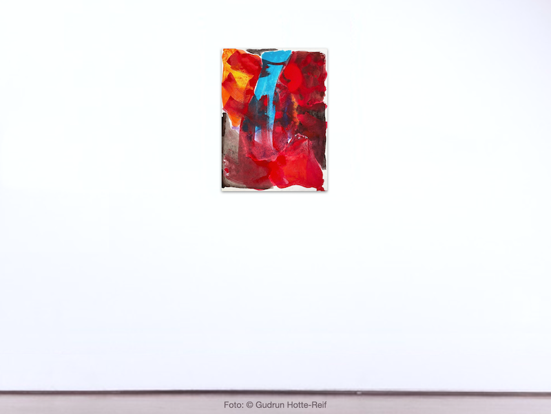 Bildnummer 2614, Ohne Titel, Aquarell auf Büttenpapier, Maße 48 mal 36 cm, Gudrun Hotte-Reif 2025