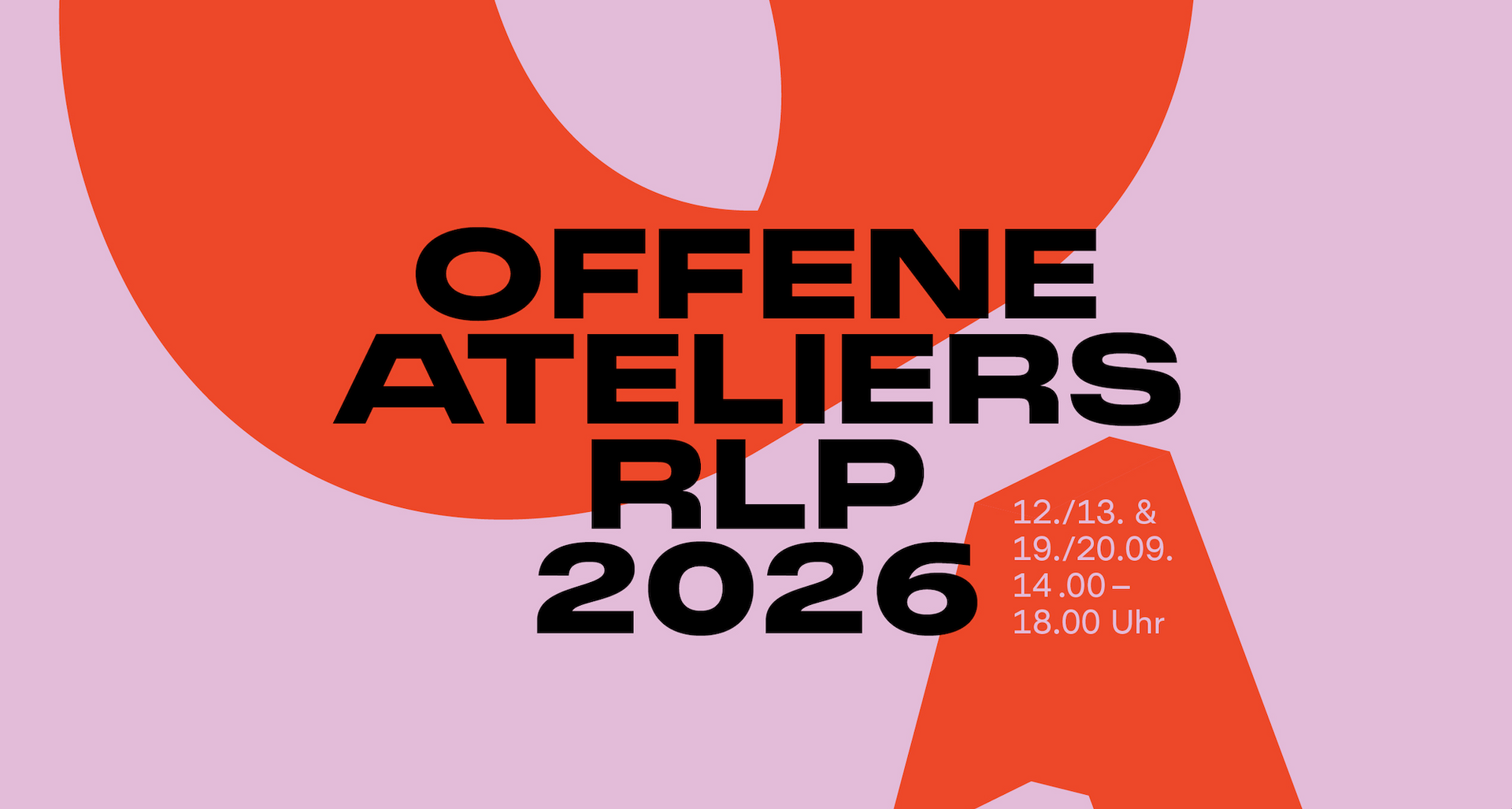 Einladung zu den Offenen Atelier Rheinland-Pfalz 2026 am 12. und 13. September 2026.