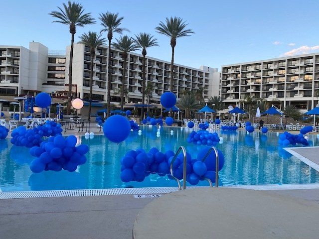 Balloons in pool