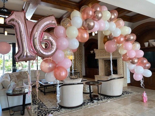 Sweet 16 balloons