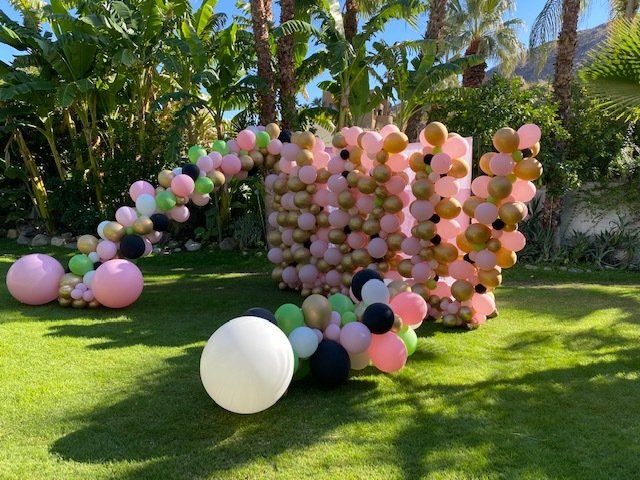 Pink & Green balloons
