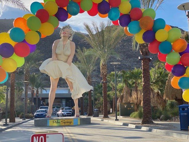 Close up of the rainbow arch