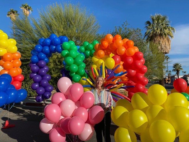 Rainbow ballons