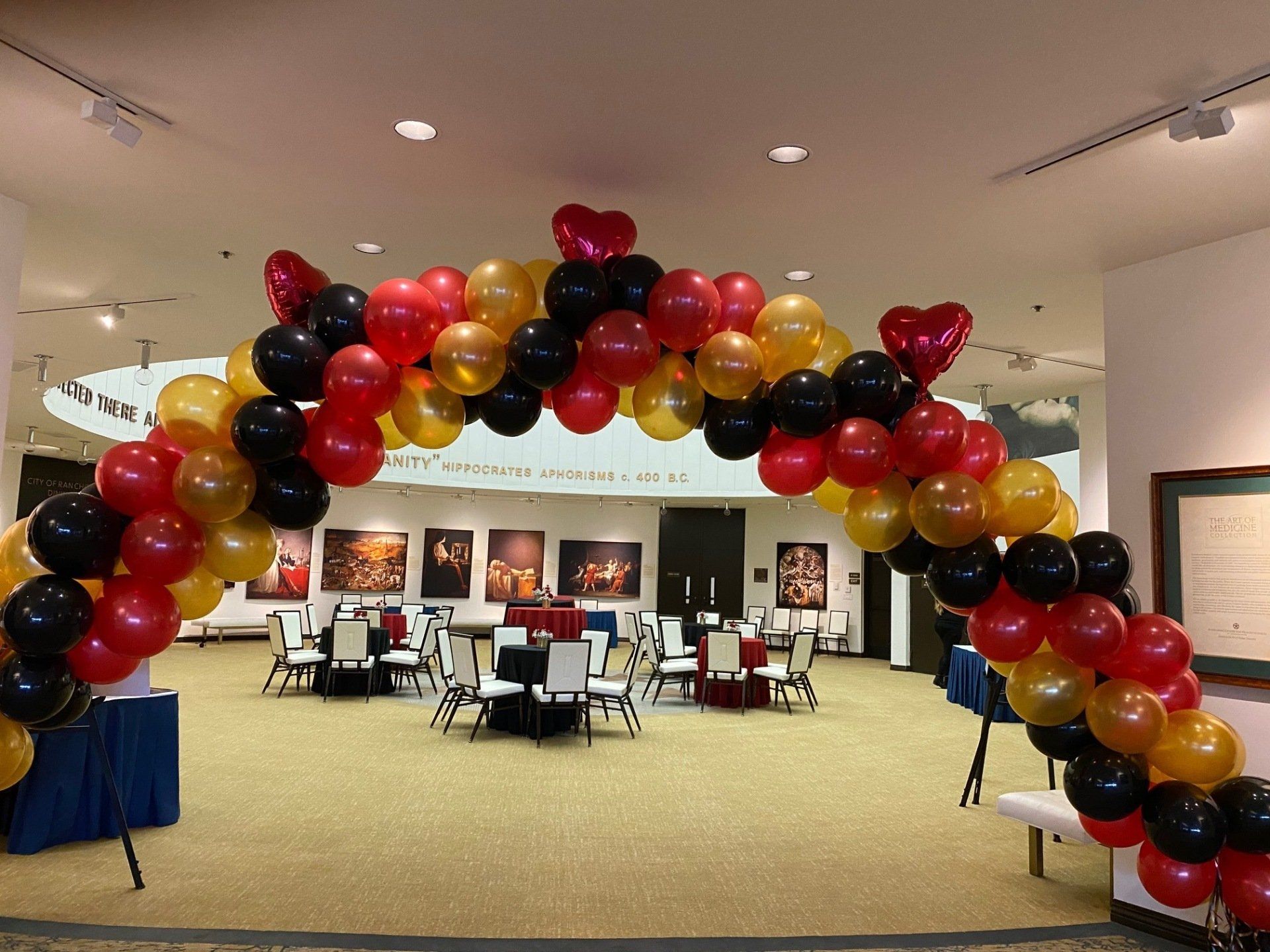 Red Gold & Black Balloon