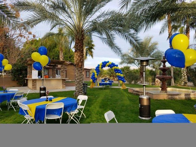 Blue & yellow balloons