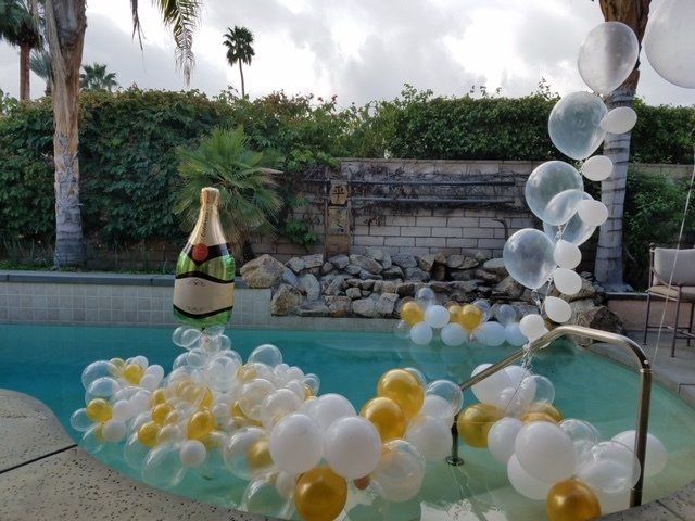 Gold & white ballons