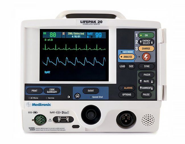 Lifepak 20e ricondizionato con ecg a 3 derivazioni