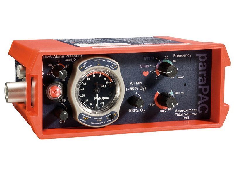 Ventilatore polmonare Parapac 200D a funzionamento meccanico.