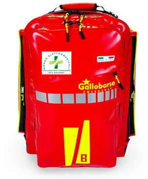 Zaino in pvc bispalmanto completamente lavabile. Rosso. Zaino emergenza 