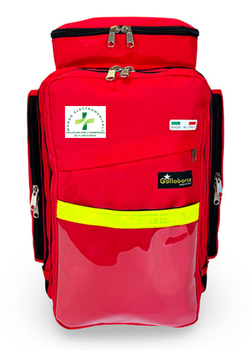 Zaino da soccorso rosso in cordura