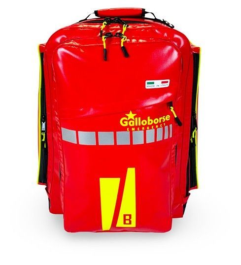 Zaino da soccorso ed emergenza in pvc igienizzabile e lavabile. Zaino per ambulanza