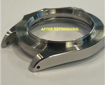 Watch case after detail refinishing