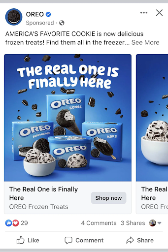 contoh facebook ads oreo