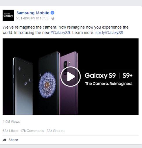 contoh facebook ads samsung