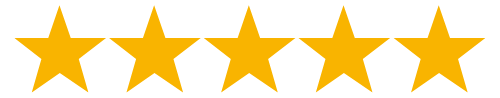 Five gold stars in a row.