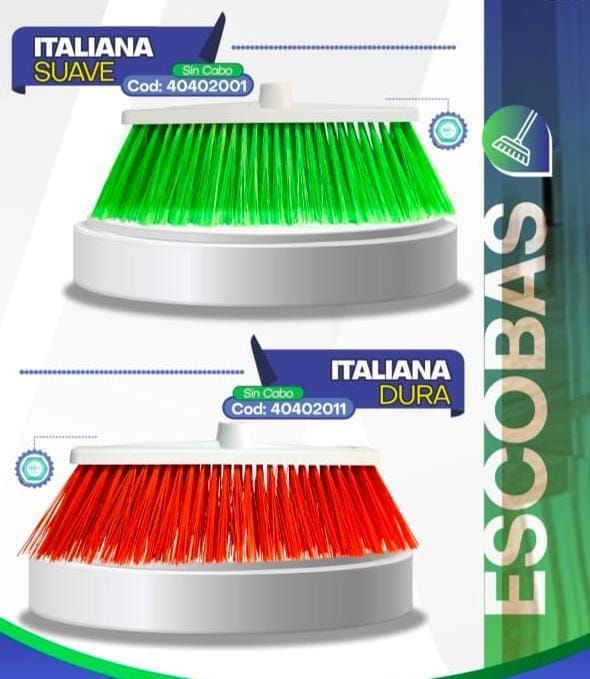 Dos escobas italianas: verde