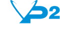 Logotipo azul com as letras 
