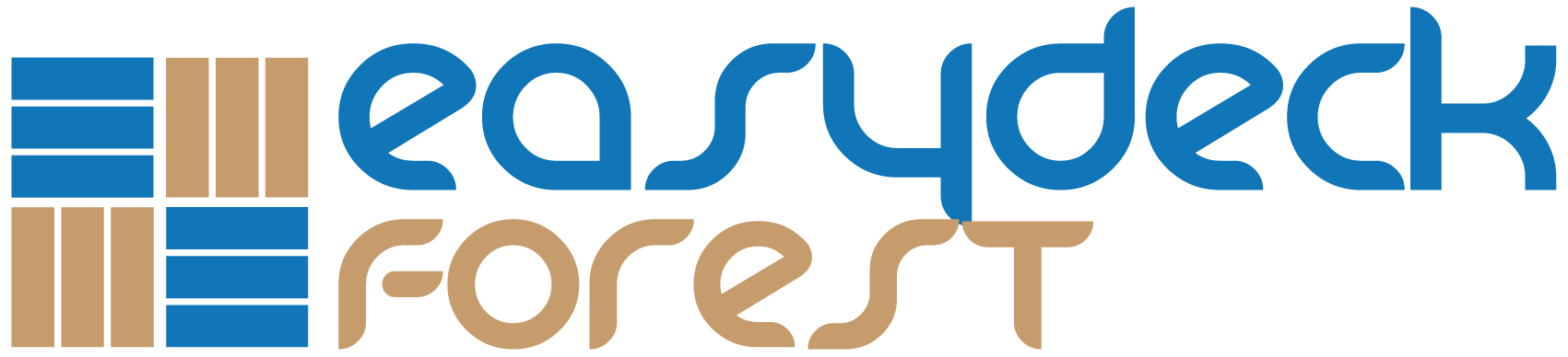 Logo a color de easydeck® forest para terrazas, balcones, zonaas comunes, etc...