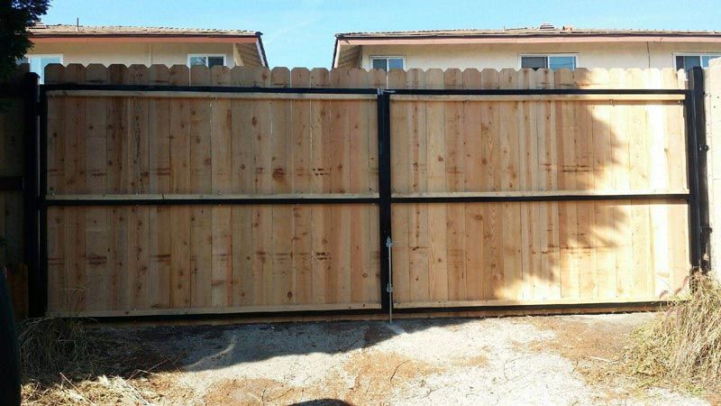 Wooden Gate with Metal Bracing — Installation in Inglewood, CA - King Dave Fence