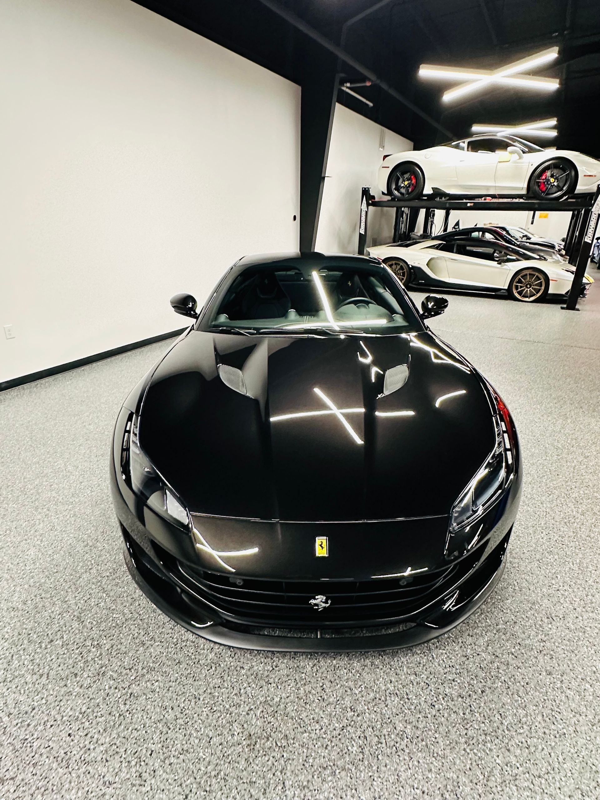 Black Ferrari Paint Correction