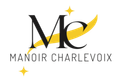 Logo du Manoir Charlevoix avec les initiales « MC » en noir et or et le nom en dessous