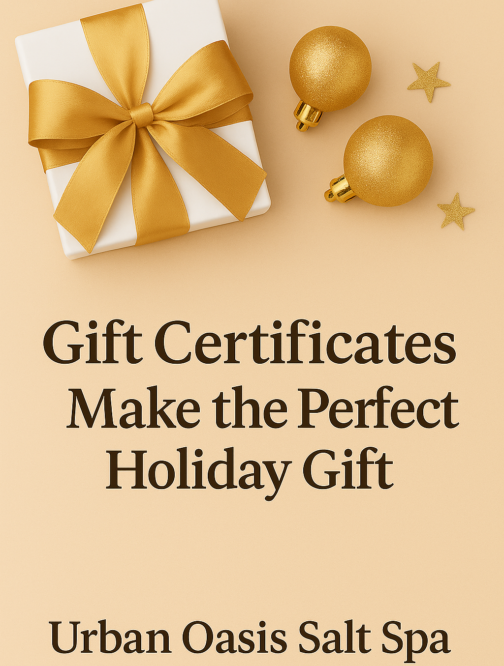 Urban Oasis Salt Spa gift certificates, the perfect spa gift in Traverse City, Michigan. 