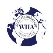 Official World Halotherapy Organization badge representing certification and wellness standards
