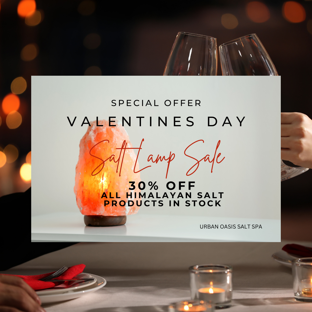 This Valentine's Day, elevate your loved one's self-care rituals with our exquisite selection of Himalayan salt products, now available at up to 30% off! From soothing salt lamps that create a warm, inviting ambiance to delightful night lights and foot globes, each product is designed to promote relaxation and wellness, perfectly aligning with Urban Oasis Salt Spa's mission of individualized wellness experiences. Imagine the joy on their face as they unwrap a gift that not only beautifies their space but also enhances their tranquility. Don't miss out on this limited-time offer, visit us today and give the gift of wellness this Valentine's Day.