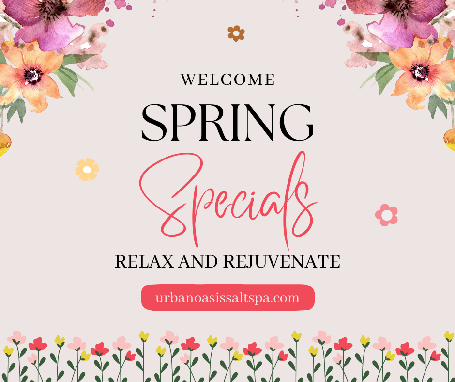As the world awakens from its winter slumber, Urban Oasis Salt Spa invites you to embrace the rejuvenating essence of spring with our exclusive April spa specials. This season of renewal is the perfect time to prioritize your self-care and indulge in our holistic wellness offerings. Experience the therapeutic benefits of our unique salt therapy, designed to cleanse both body and mind, alongside our soothing therapeutic massages that melt away tension and promote deep relaxation. We believe in the power of community, so why not share this journey of wellness with friends or family? Treat yourselves together to a serene escape, where tranquility and rejuvenation await you in our peaceful oasis. Step into spring with a renewed spirit and a sense of well-being, your sanctuary of relaxation is just a visit away!