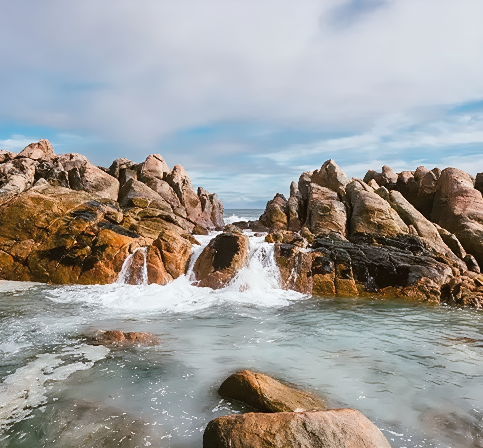 Waves crashing against rocks — Heat Pump in South West Rocks NSW