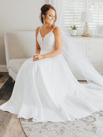 plus size formal dresses san diego Plus Size White V-neck Formal Cocktail Dress with Pockets main image 0