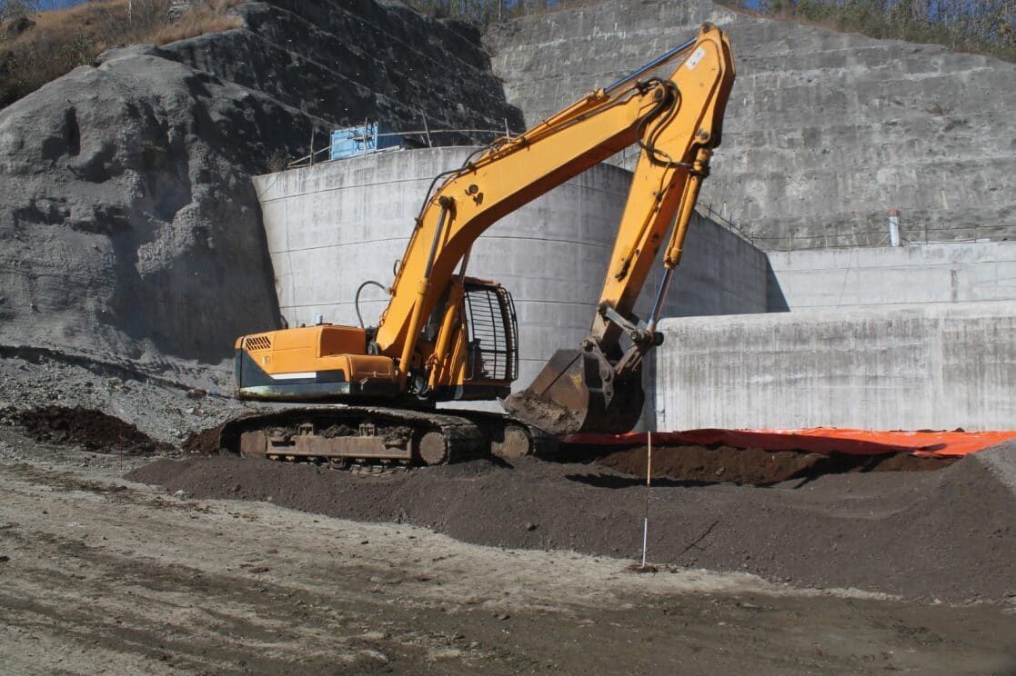 Yellow Excavator at Construction Site — Rhino Excavator & Bobcat Hire in Trinity Beach, QLD