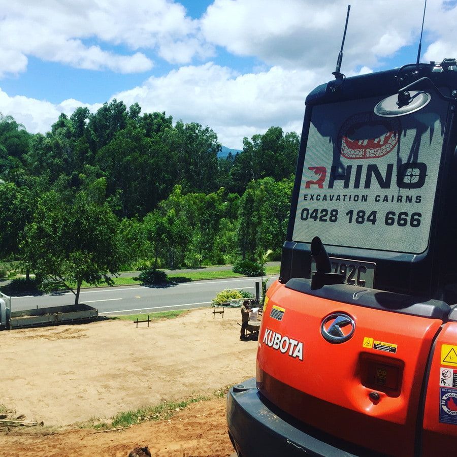 Orange Kubota Excavator — Rhino Excavator & Bobcat Hire in Trinity Beach, QLD