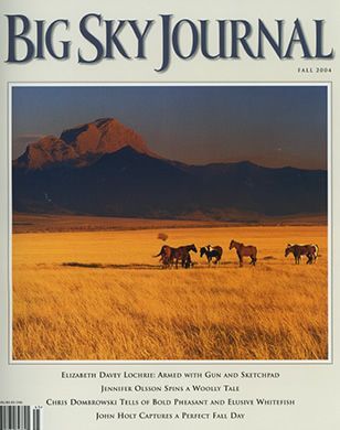 The cover of a magazine called big sky journal