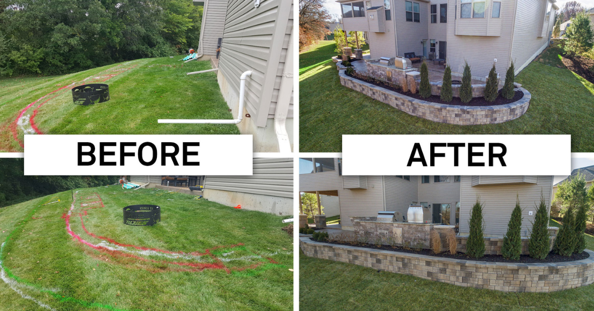 Before & After Of Outdoor Kitchen Design & Build