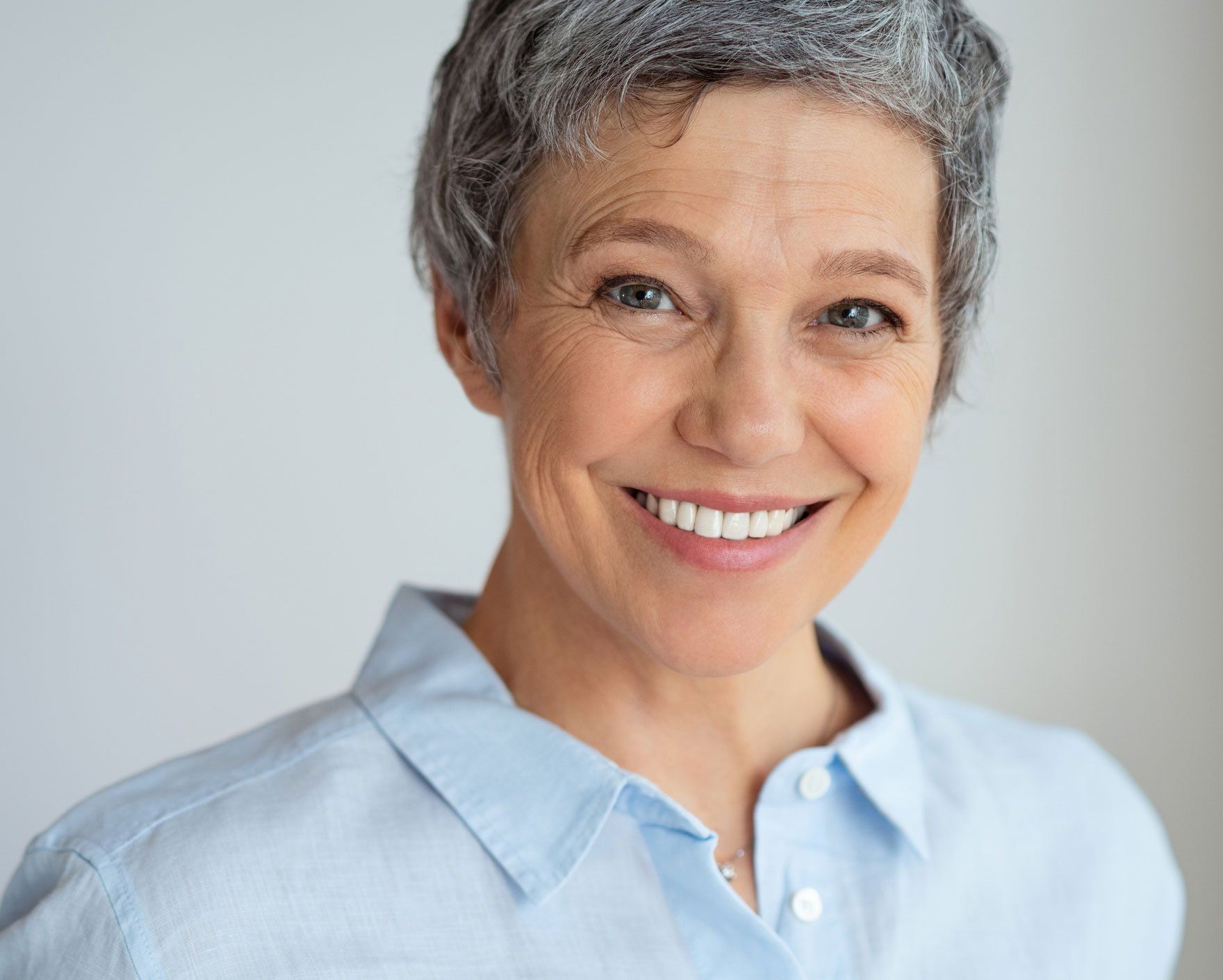 Happy Smiling Mature Woman — Warren, Ohio — Lordstown Dental Clinic