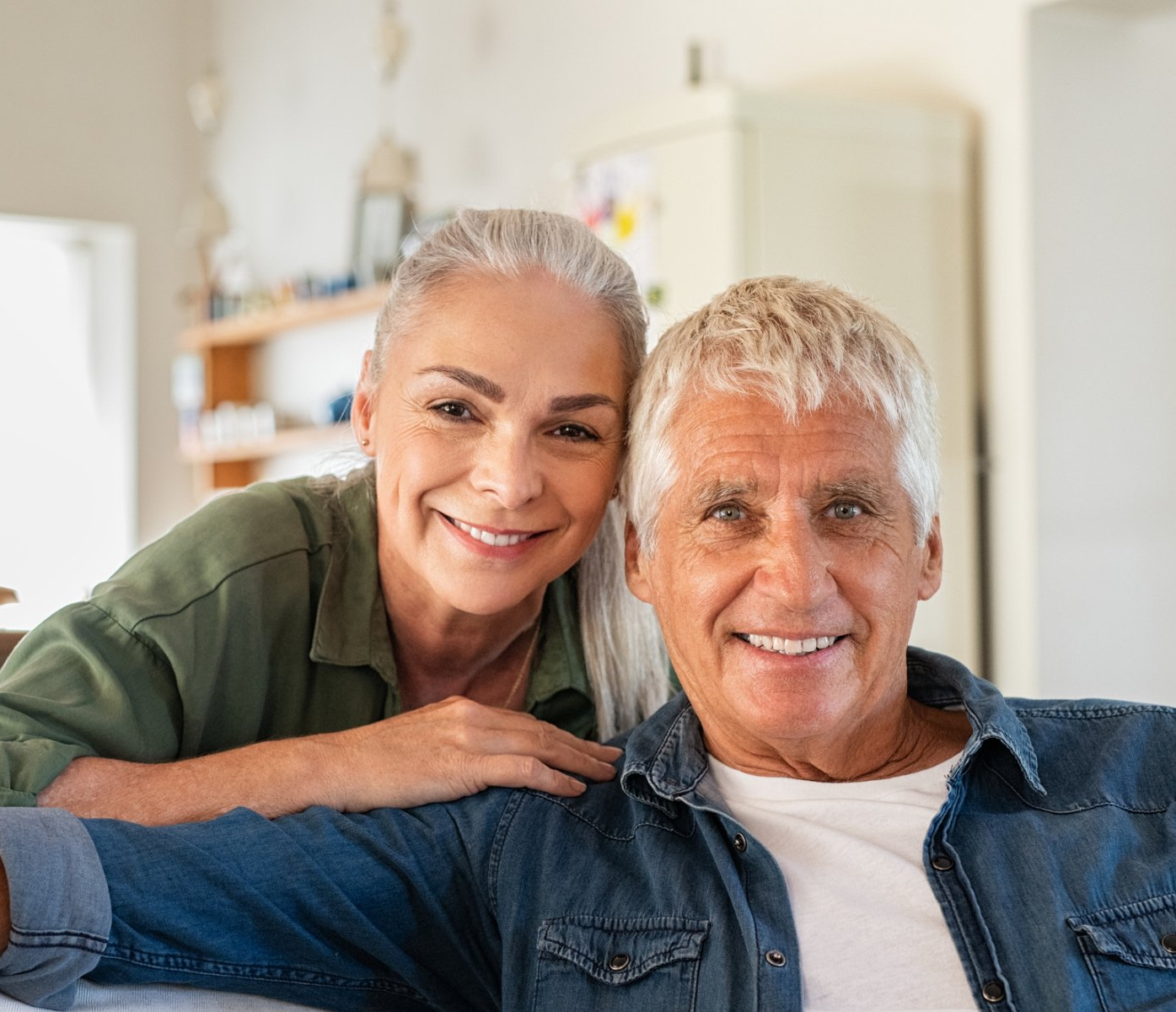 Old Couple Smile Happily — Warren, Ohio — Lordstown Dental Clinic
