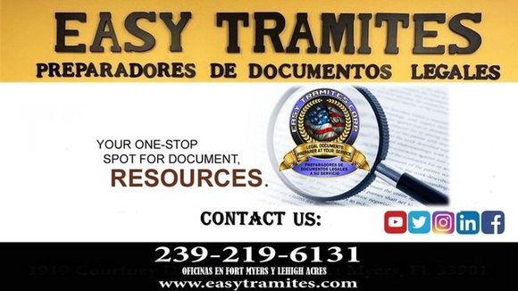 A Business Card — Fort Myers, FL — Easy Tramites Corp