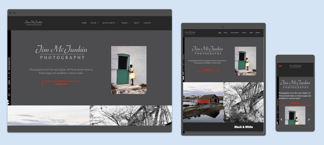 A tablet , a phone , and a website are shown on a blue background.