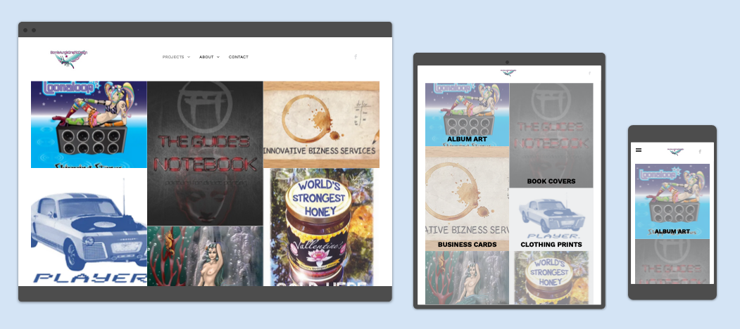 A website is displayed on a tablet , phone , and computer screen.