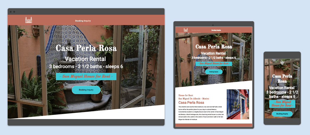 A screenshot of a website on a tablet , phone , and computer.